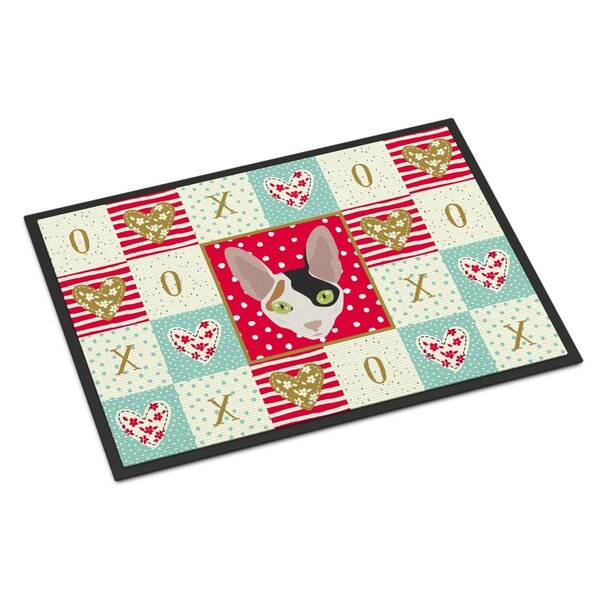 Carolines Treasures 24 x 36 in. Cornish Rex Cat Love Indoor or Outdoor Mat CK5107JMAT - main